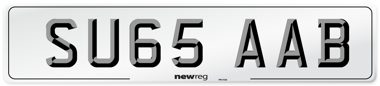 SU65 AAB Number Plate from New Reg